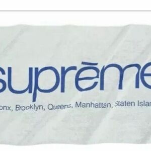 Supreme White and Blue Beach Towel